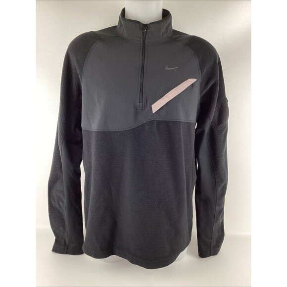 Nike Other - Nike Sweater Adult Large Black Therma Fit Sweatshirt 1/4 Zip Pullover Fleece